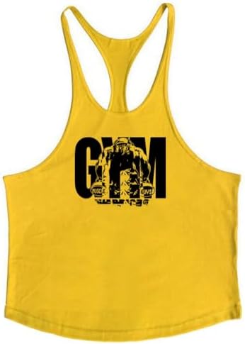 BaronHong Men's Cotton Workout Tank Tops Dry Fit Gym Bodybuilding Training Fitness Sleeveless Muscle T Shirts - Image 2