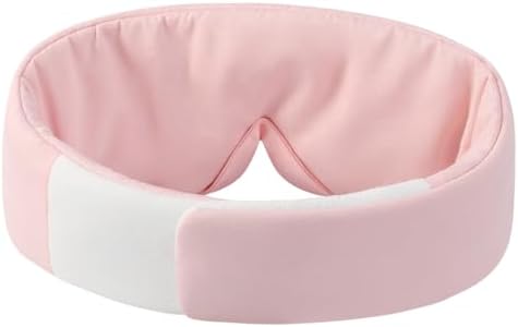 ALASKA BEAR Wraparound Style Organic Cotton Eye Mask with Padded Nose, Big Wide Headband and Large Coverage Ear Muff Sleeping Mask with Bottom Flap for Full Blackout, Soft Pink - Image 3