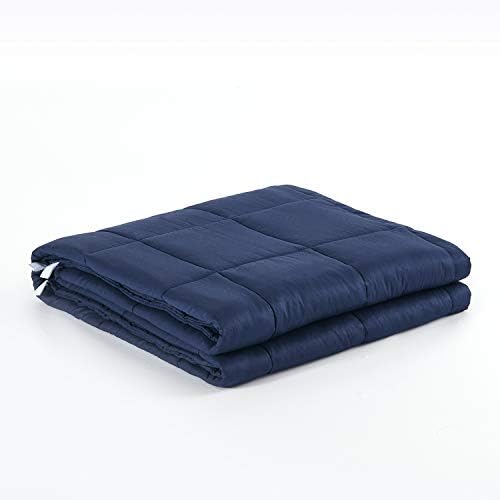 TONGDADA Kids Weighted Blanket | 40''x60'',7lbs | for Child Between 55-80 lbs | Premium Cotton Material with Glass Beads | Navy - Image 7