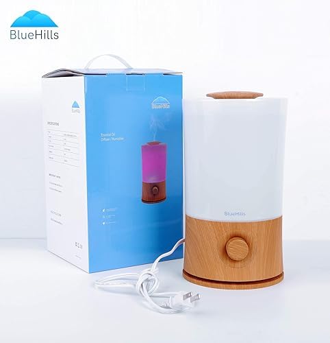BlueHills Premium 2000 ML XL Large Essential Oil Diffuser Aromatherapy Humidifier for Large Room Home 40 Hour Run Huge Coverage Area 2 Liter Extra Large Capacity Huge Diffuser Wood Grain E005 - Image 6