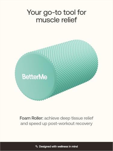 BetterMe Foam Roller for Muscle Recovery – High Density Exercise Roller for Back &Legs – Deep Tissue Massage Roller for Tension, Relief & Stretching (Subtle Mint) - Image 2