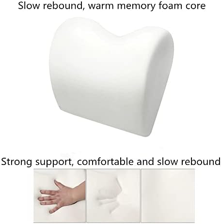 Memory Foam PU Leather Lumbar Pillow - Car Middle/Lower Back Support Pillow - Suitable for Car Seats, Office Chairs, Recliners, etc. (Black) - Image 7