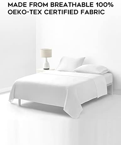 YnM Exclusive Cooling Duvet Cover for Weighted Blankets with 16 Strings (White, 48"x72") - Image 6
