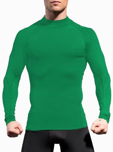 SPVISE Men's Compression Shirts Long Sleeve Mock Turtleneck Workout Tops - Image 7