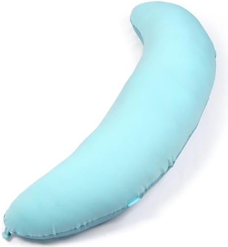 BYRIVER 43" Mint Green Cooling Side Sleeping Body Pillow for Adults Women Men, Contour Curved J Shaped Hugging Pillow for Pregnancy Belly Leg Knee Support (XL) - Image 7