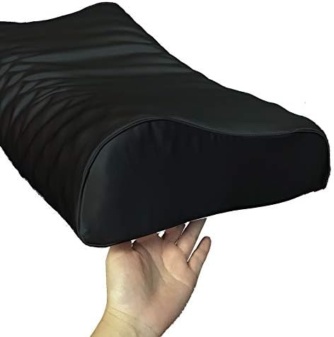 Silk Pillowcase for Memory Foam Pillow Neck Pillow, Pure Mulberry Silk Pillow Case for Cervical Pillow Contour Pillow (Black, 21" x 14.5" x 4.9"/4.2") by Cozysilk%7CBringNatureHome