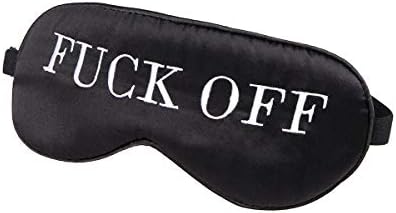 100% Mulberry Silk Sleep Mask Blackout, Cute Natural Sleeping Mask with Adjustable Elastic Strap, Satin Eye Cover for Men Women Adults (Fuck Off) - Image 2
