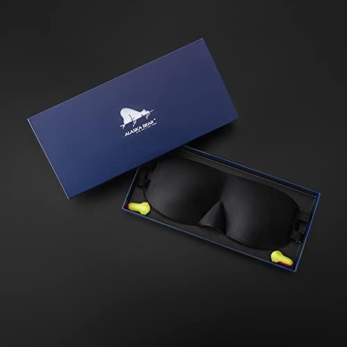 ALASKA BEAR Sleep Mask 2 Straps, Deep Concave Molded Foam Mask with Convex Eye Cups and Light Blocking Nose Contour, Two Adjustable Elastic Bands Stay on Head w/o Slipping, Black - Image 7
