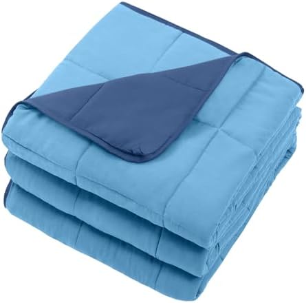 Weighted Blanket for Adults 20lbs, 48"x72"l Twin Full Size Cooling Heavy Throw Blanket for 180-220lbs, Microfiber Soft Big Blankets Weighted Comforter, Blue - Image 7