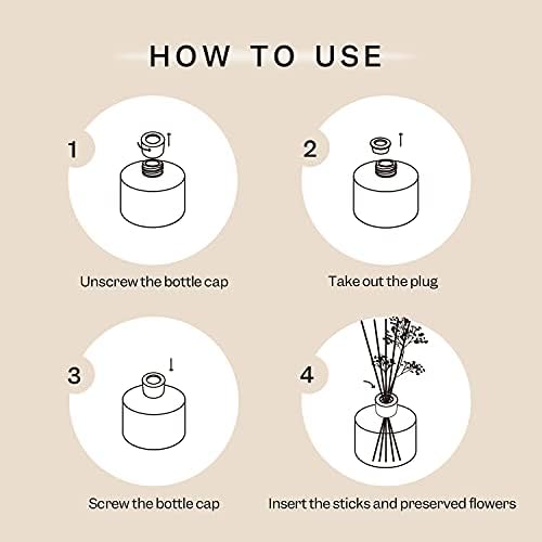 Cocorrína Premium Reed Diffuser Set with Preserved Baby's Breath & Cotton Stick Lavender Thyme | 6.76 Fl.oz Scent Diffuser for Bedroom Bathroom Home Décor - Image 5