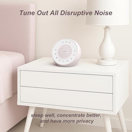 HOUSBAY Sound Machine White Noise for Sleeping, Pink - Image 2