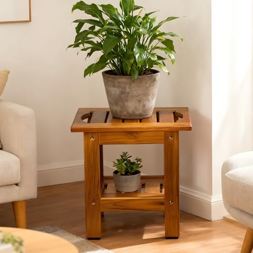 VaeFae Teak Shower Bench, Small Bench - Image 6