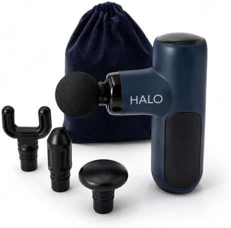 Halo Compact Percussion Massager | Portable Muscle Massage Gun with 4 Attachments, 4 Speed Settings & Smart Mode, Rechargeable Percussion Massage Device for Deep Tissue Relief - Image 7