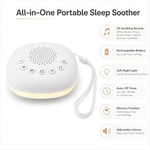 Portable White Noise Machine for Sleeping Baby Adult Office Privacy - Image 2