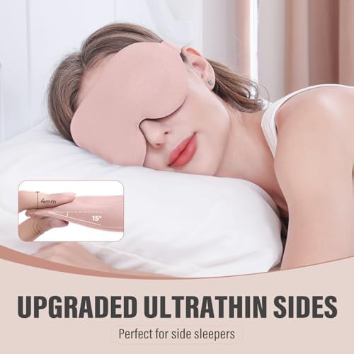 YIVIEW Sleep Mask for Side Sleeper, Light Blocking Zero Pressure Blindfold - Image 2