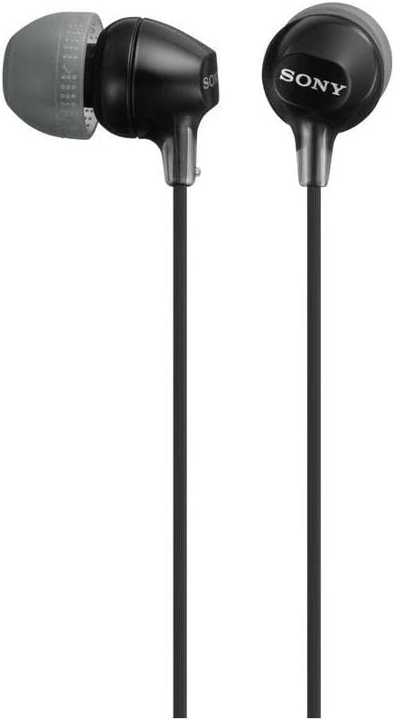Sony MDREX15LP in-Ear Earbud Headphones, Black, Model Number: MDREX15LP/B | Model Number: MDREX15LP/B, 9mm dome type driver units by Unknown