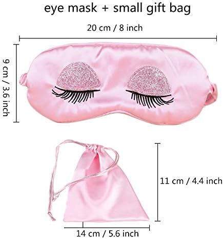 Silk Eye Sleep Mask Soft Sleeping Mask with Elastic Strap Blindfold Comfort Eye Shade Cover for Kids Girl Women Men - Image 2