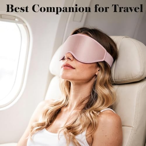Fygrip 3D Eye Mask Sleep Mask for Men & Women, Pink - Image 7
