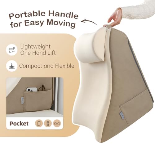 Vekkia 21” Back Rest Pillow with Dual-Layer Foam for Reclining and Sitting - Image 7