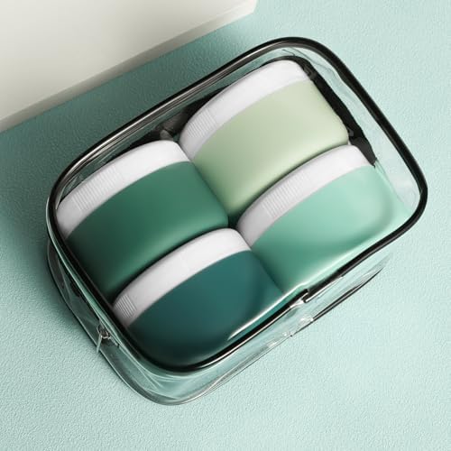 kuangre Travel Containers for Toiletries, Silicone Cream Jars BPA-Free, Leak-proof 2oz Travel Size Containers, Portable Size Silicone Jars with Lid for Cosmetic Face Hand Body Cream (4 Pack) - Image 7