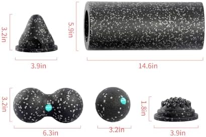 5-in-1 Foam Roller Set for Muscle Recovery – Includes Yoga Roller, Massage Ball, Peanut Ball, Cone, and Acupressure Disc – for Back, Legs, and Full Body Relief - Image 2