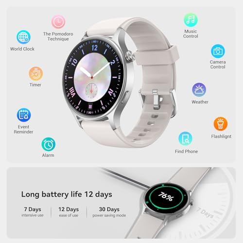 Fitpolo Smart Watch for Men Women,1.3" AMOLED Touchscreen Fitness Tracker, Make/Answer Calls, Heart Rate SpO2 Monitor, 3ATM Waterproof, Sleep & Activity Tracking Smartwatch for Android Phones iPhone - Image 7