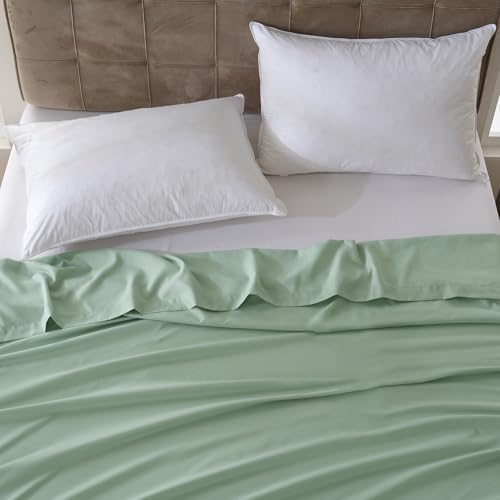 ZPECC Twin Flat Sheet Only 1 Pack, Durable Sage Green Top Bed Sheets Hypoallergenic Soft Brushed Microfiber Color-Coded Label, 66"x96" - Image 7