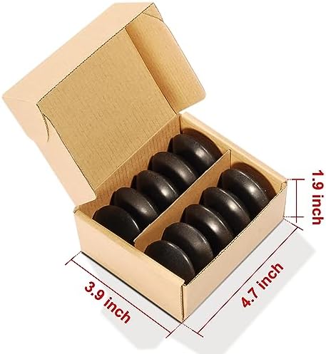 Master Massage 10-Piece Black Basalt Hot Stone Set – Contour & Malteser Shape Lava Stones for Relaxing Massage Therapy – Includes Unique Dish for Convenient Storage - Image 7