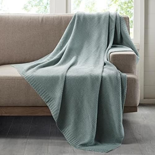 INK+IVY Bree Knit Throw Blanket for Bed, Sofa, and Couch, Lightweight, Breathable, Soft & Cozy Summer Blanket, Throw (50 in x 60 in), Aqua - Image 2