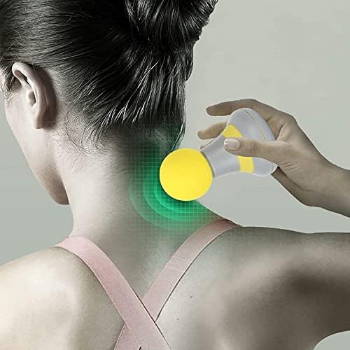 Mini Massage Gun, Portable Mini Massager USB Charging Electric Handheld Personal Massager with 6 Speed Vibration, Deep Tissue Muscle Massager Fascia Gun for Relaxation Muscles Relief Pain (Yellow) - Image 7