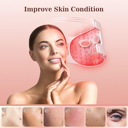 INTEO Red Light Therapy Mask for Face, 850nm NIR Glow Time LED Face Mask - Image 2