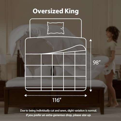 PACIFIC COAST Goose Down Fiber Comforters Oversized King Duvet Insert, All Season White Comforter, 3D Hidden-Stitch Baffle Box Design, 8 Tabs, Gifts for Women/Men, Extra Fluffy Luxury Duvet (116"x98") - Image 6