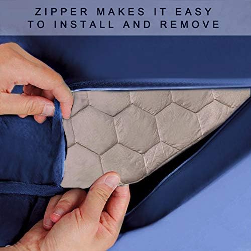 YEMYHOM 100% Cotton Weighted Blanket Cover 60"x80", Soft Removable Duvet Cover for Heavy Blanket, Machine Washable(Navy Blue) - Image 7