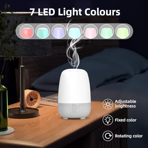 SEEDSEEL 150ML Rechargeable Battery Operated Essential Oil Diffuser, Portable Cordless Aromatherapy Diffuser,7-Hour Runtime with 7 LED Color Changing Lights for Home, Office, Bathroom, Travel - Image 7