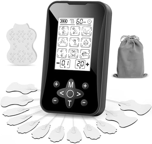 TENS Unit Muscle Stimulator 36 Modes, Rechargeable Dual Channel TENS Machine for Pain Relif Muscle Massager with 12 Premium Electrode Pads and Dust-Proof Storage Bag MH-1088 - Image 2