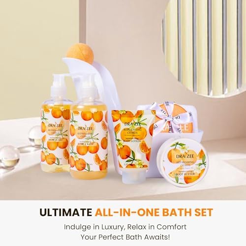 Draizee Heel Shoe Spa Gift Basket for Women, 8 Pc Citrus Scented - Image 2