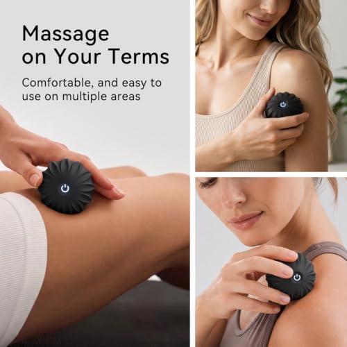 Electric Massage Ball, 10 Speed Mini Massage Roller, Washable Muscle Massage Tool for Yoga Fitness, Black - Image 7