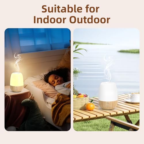 SEEDSEEL 150ML Cordless Essential Oil Diffuser, Built-in 6000mAH Rechargeable Battery, 7-Hour Runtime, 7 LED Color Changing Lights, Portable Aromatherapy Diffuser for Home,Office,Outdoor - Image 6