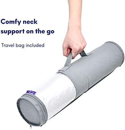 C CUSHION LAB Roll Pillow for Neck Relief - Extra Dense Memory Foam Round Cylinder Bolster for Cervical Support, Spondylosis, Neck Pain Relief, & Spine Lumbar Traction - Washable Cover & Travel Bag - Image 7