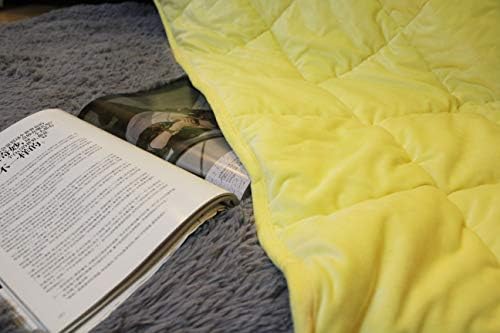 ALANSMA Reversible Weighted Blanket for All Season, Luxury Velvet, Warm and Cool, Adult 10Lb Yellow Weighted Blanket, Enjoy Sleeping Anywhere(Light Yellow,48"x72" 10lbs) - Image 6