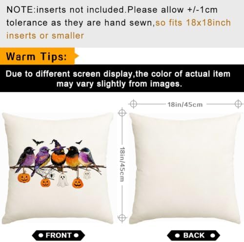 RABUSOFA Halloween Pillow Covers 18x18 Inch Halloween Decorations for Home - Image 6