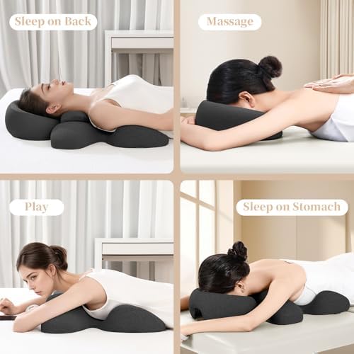 Prone Massage Pillow, a Chest and face Support Sleep Pillow, is Suitable for Massage, SPA and Sleep. It Comes with a Removable and Washable Cover, a Non-Slip Bottom (Dark Grey) - Image 6