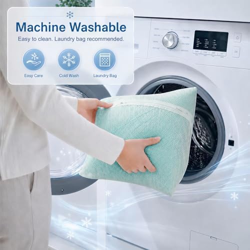 Cooling Blanket for Hot Sleepers - Lightweight Breathable Cool Cold Blanket - Keep Cool for Night Sweats, Soft Thin Ice Throw Blankets for Bed Couch Sofa, (Aqua Splash, 50"x70") - Image 7