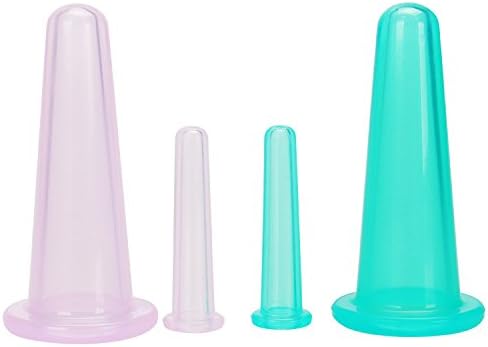 BWESOO 4Pcs Massage Cupping Set Silicone Mini Facial Cups Face Massager Helper Skin Care Neck Back Eyes Massaging Cup Safe to Use, Don't Worry About Burns Health Care Products (Purple) - Image 2