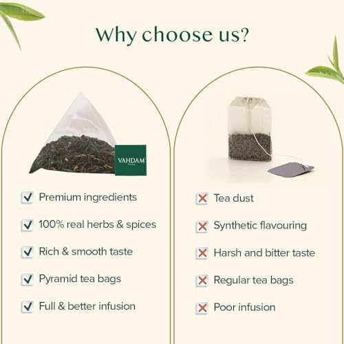 VAHDAM, Assam Exotic Black Tea Bags (30 Count) High Caffeine, Gluten Free, Full Bodied | Individually Wrapped Pyramid Tea Bags | Strong, Robust & Flavoury | Direct from Source - Image 4