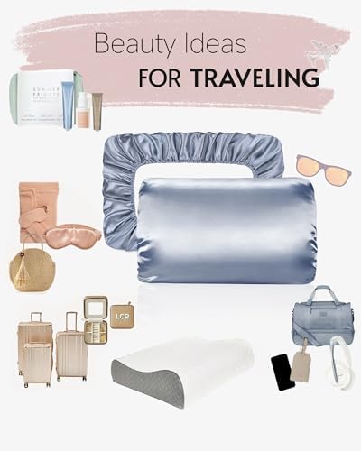 Yanideer Travel Elastic Band Satin Pillowcase for Hair & Skin, Cooling Satin Pillow Cover for Hotel - Image 6