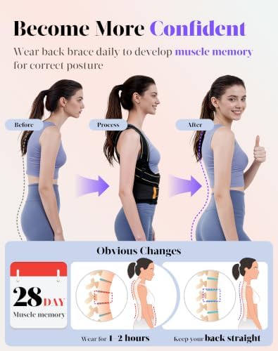 Posture Corrector for Women and Men, 5x Enhanced Support Back Brace, Small - Image 7