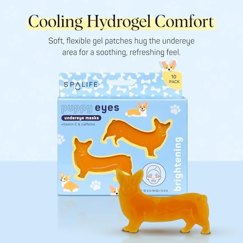 SpaLife Puppy Eyes Corgi Under Eye Patches for Dark Circles | Puppy Under Eye Patches for Puffy Eyes | Radiance Undereye Masks for Bags and Shadows | Pack of 10 Pairs (10 Undereye Treatments) - Image 6