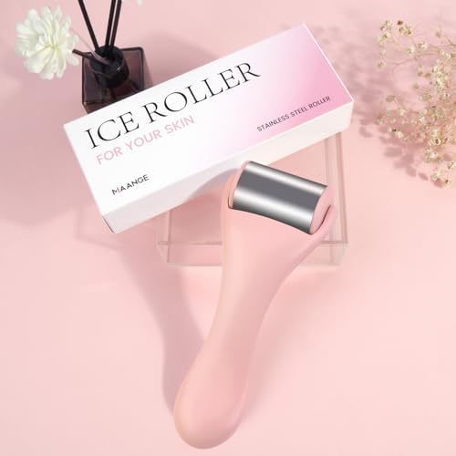 MAANGE Ice Roller for Face 1 Piece Stainless Steel Facial Roller Ice Face Roller for Puffiness,Migraine,Pain Relief and Skin Care (Pink) - Image 7