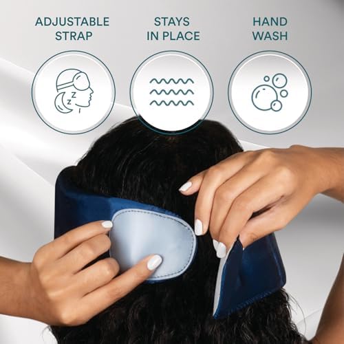 Homedics 100% Silk Sleep Mask, Mulberry Silk, Total Blackout, Nonslip Grip, Adjustable Strap for Custom Fit, Hand Washable, Comfortable for Travel & Home - Midnight Blue - Image 7
